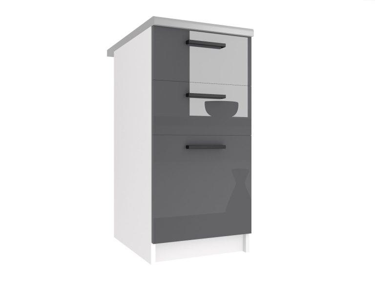 Alsó konyhaszekrény munkalap nelkul fiókokkal INF SDSZ40/0/WT/S/0/B1
