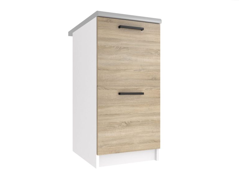 Konyhaszekrény Belini alsó 40 cm tolgy sonoma munkalappal  TOR SD2-40/0/WT/DS/0/B1
