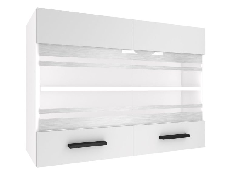 Konyhaszekrény Belini felső 80 cm fehér matt TOR SGW80/2/WT/WT/0/B1