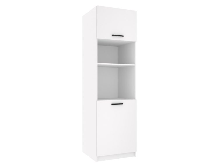 Magas konyhaszekrény Belini beépített tűzhelyhez 60 cm fehér fényű TOR SSP60/1/WT/WT/0/B1

