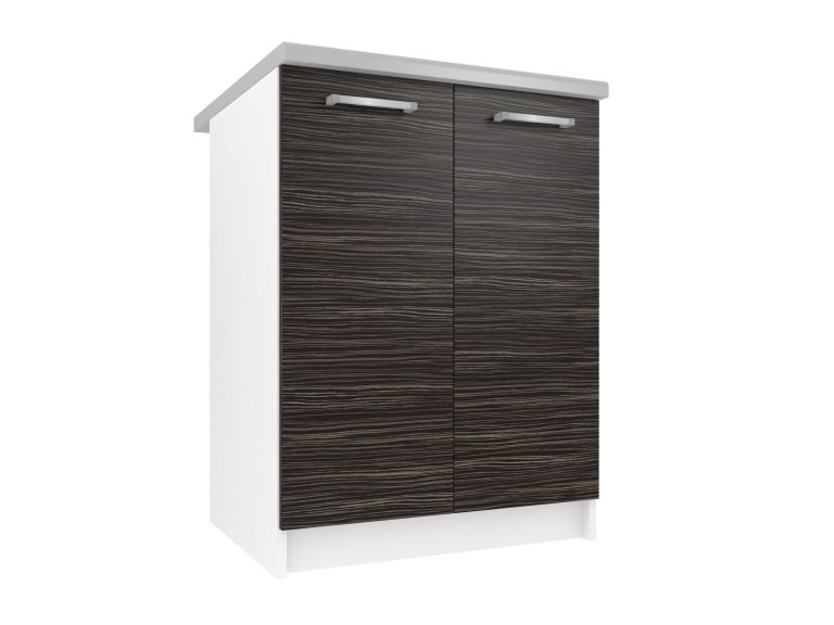 Konyhaszekrény Belini alsó 60 cm ebénfa munkalap nélkül TOR SD2-60/0/WT/HK/BB/P
