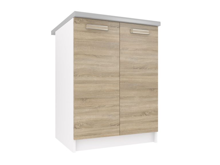 Konyhaszekrény Belini alsó 60 cm tölgy sonoma munkalap nélkül TOR SD2-60/0/WT/DS/BB/F 