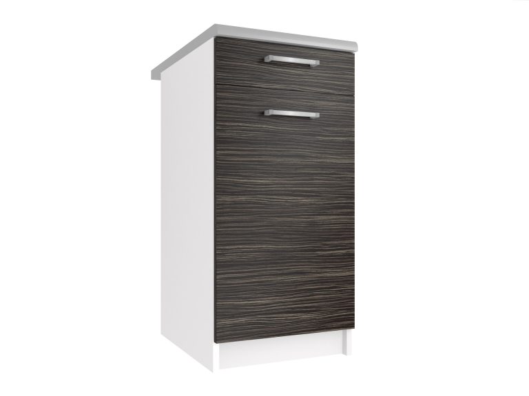 Konyhaszekrény Belini alsó fiókokkal 40 cm ebénfa munkalap nélkül TOR SDSZ1-40/0/WT/HK/BB/P