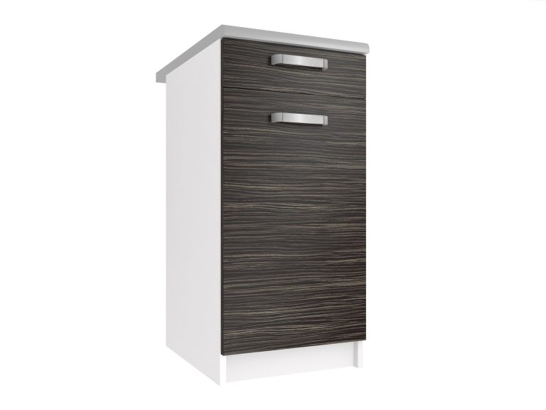 Konyhaszekrény Belini alsó fiókokkal 40 cm ebénfa munkalap nélkül TOR SDSZ1-40/0/WT/HK/BB/U