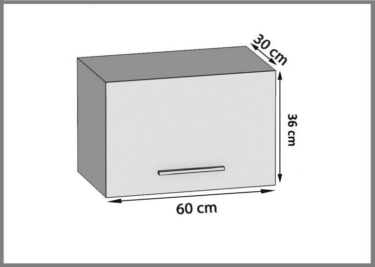 Konyhaszekrény Belini felső INF SGP60/2/WT/B/0/F 