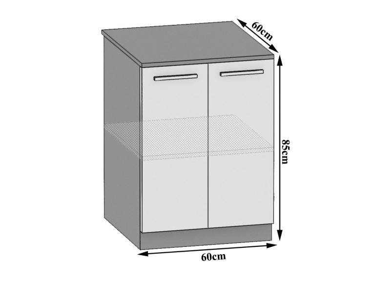 Konyhaszekrény alsó TOR SD2-60/0/WT/DS/0/E 