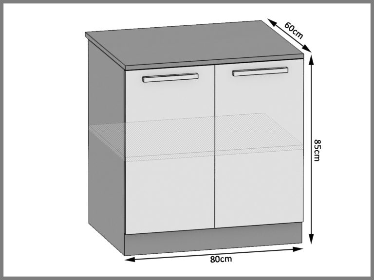 Alsó konyhaszekrény  TOR SD80/0/WT/HK/0/F