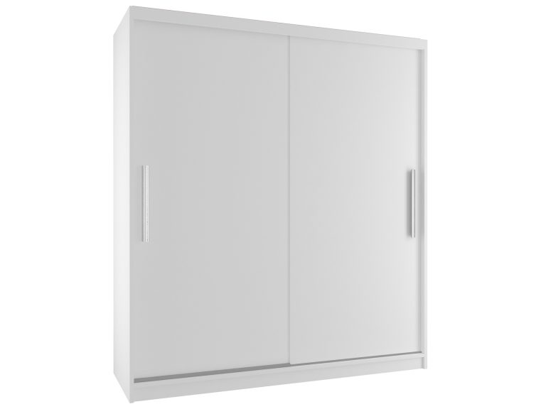 Tolóajtós szekrény 133 cm Belini fehér matt SI SZP2/2/W/W/0/AL