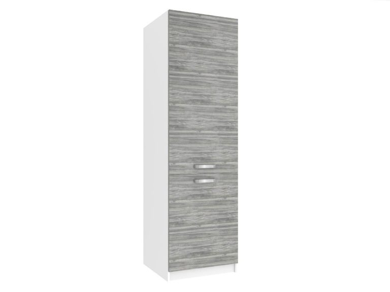 Magas konyhaszekrény Belini beépített hűtőhöz 60 cm szurke antracit Glamour wood TOR SSL60/1/WT/GW/0/U
