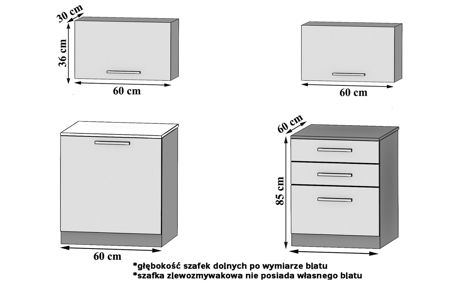 Konyhabútor Belini 120 cm tölgy sonoma, munkalappal TOR VULCANO2/3/WT/DS/0/B1