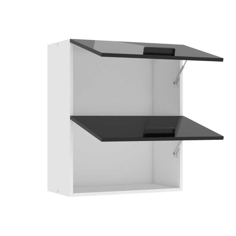 Konyhaszekrény Belini Premium Full Version felső 60 cm fekete fényú 
 INF SGP2-60/0/WT/B/0/B1/PP
