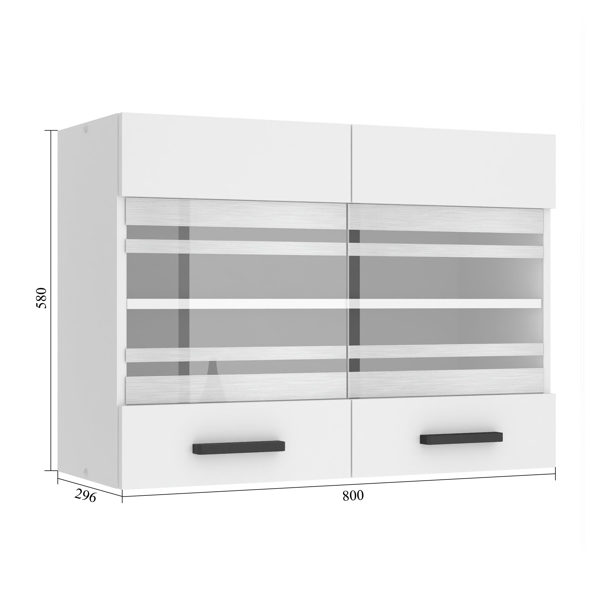 Konyhaszekrény Belini Premium Full Version felső 80 cm szurke fényú INF SGW80/0/WT/S/0/B1/PP
