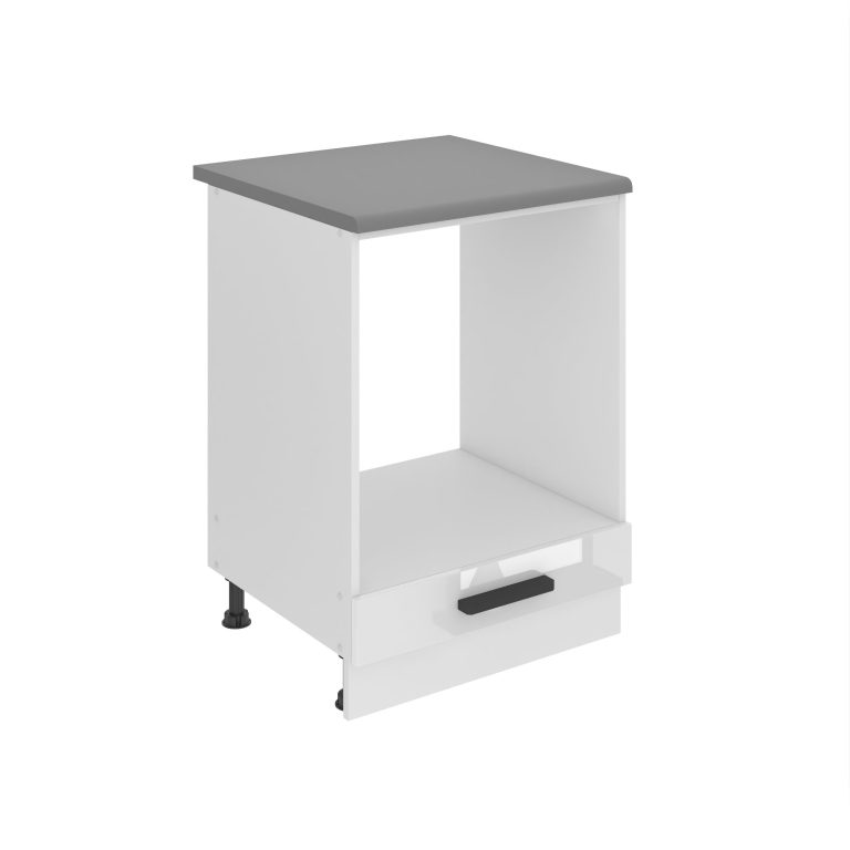 Konyhaszekrény Belini Premium Full Version beépített tűzhelyhez 60 cm fehér fényú munkalappal INF SDP60/0/WT/W/B/B1/PP
