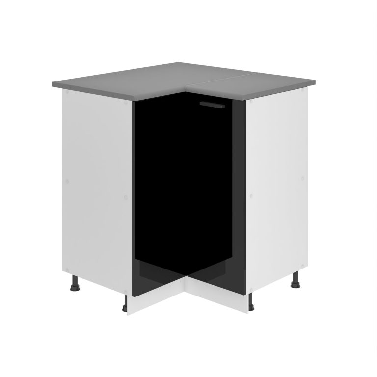 Sarok konyhaszekrény Belini Premium Full Version alsó 90 cm fekete fényú munkalappal INF SNP90/0/WT/B/B/B1/PP
