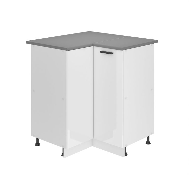 Sarok konyhaszekrény Belini Premium Full Version alsó 90 cm fehér fényú munkalappal INF SNP90/0/WT/W/B/B1/PP
