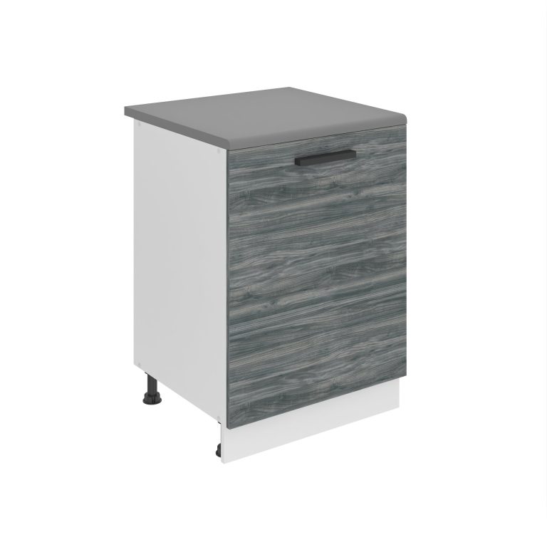 Konyhaszekrény Belini Premium Full Version alsó 60 cm szurke antracit Glamour wood munkalappal TOR SD60/0/WT/GW/B/B1/PP
