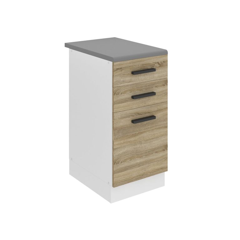 Konyhaszekrény alsó 40 cm fiókokkal TOR SDSZ40WS/0/WT/DS/B/B1/PP 