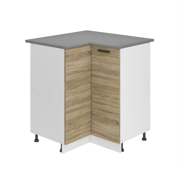 Sarok konyhaszekrény Belini Premium Full Version alsó 90 cm tolgy sonoma munkalappal 
 TOR SNP90/0/WT/DS/B/B1/PP