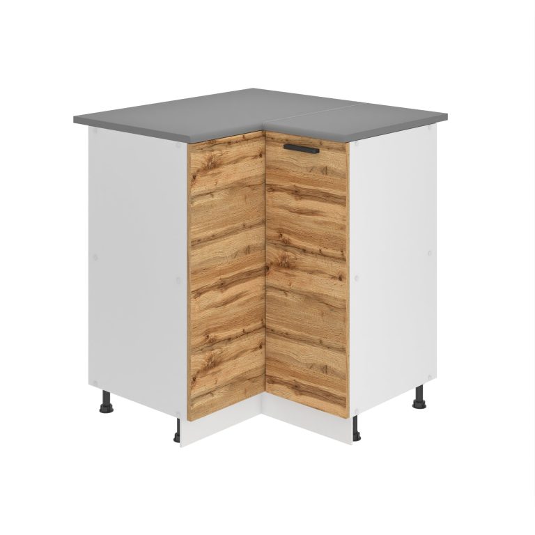 Sarok konyhaszekrény Belini Premium Full Version alsó 90 cm tolgy wotan munkalappal TOR SNP90/0/WT/DW/B/B1/PP
