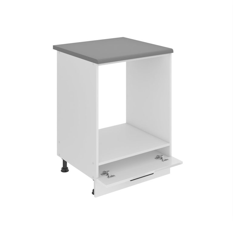 Konyhaszekrény Belini Premium Full Version beépített tűzhelyhez 60 cm fehér fényú munkalappal INF SDP60/0/WT/W/B/B1/PP
