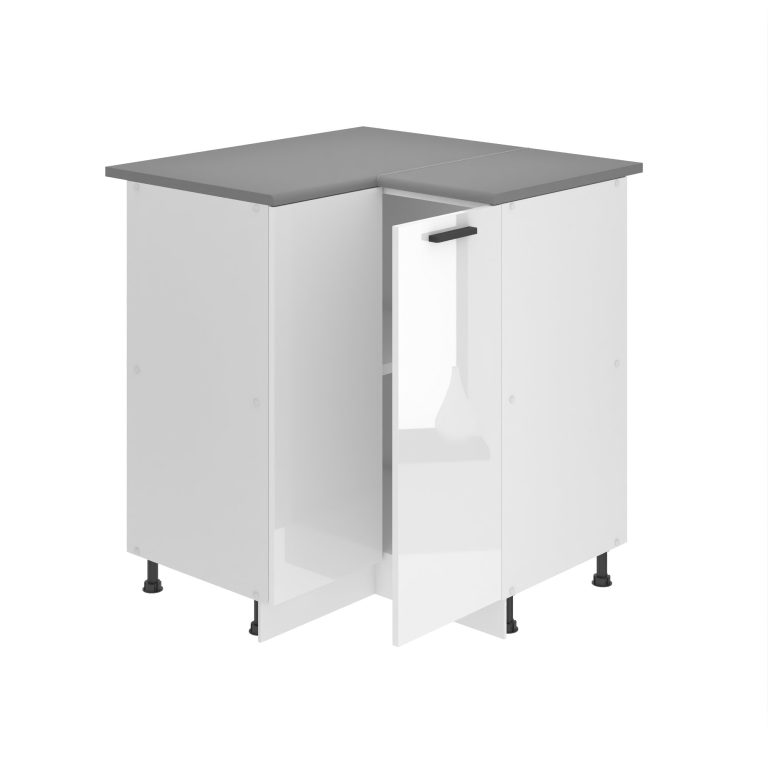 Sarok konyhaszekrény Belini Premium Full Version alsó 90 cm fehér fényú munkalappal INF SNP90/0/WT/W/B/B1/PP
