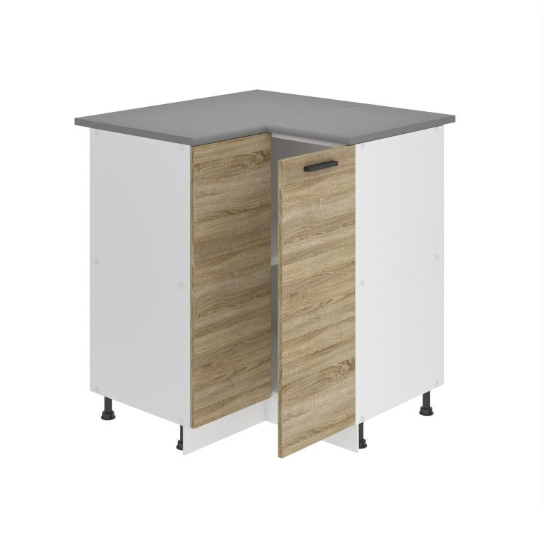 Sarok konyhaszekrény Belini Premium Full Version alsó 90 cm tolgy sonoma munkalappal 
 TOR SNP90/0/WT/DS/B/B1/PP