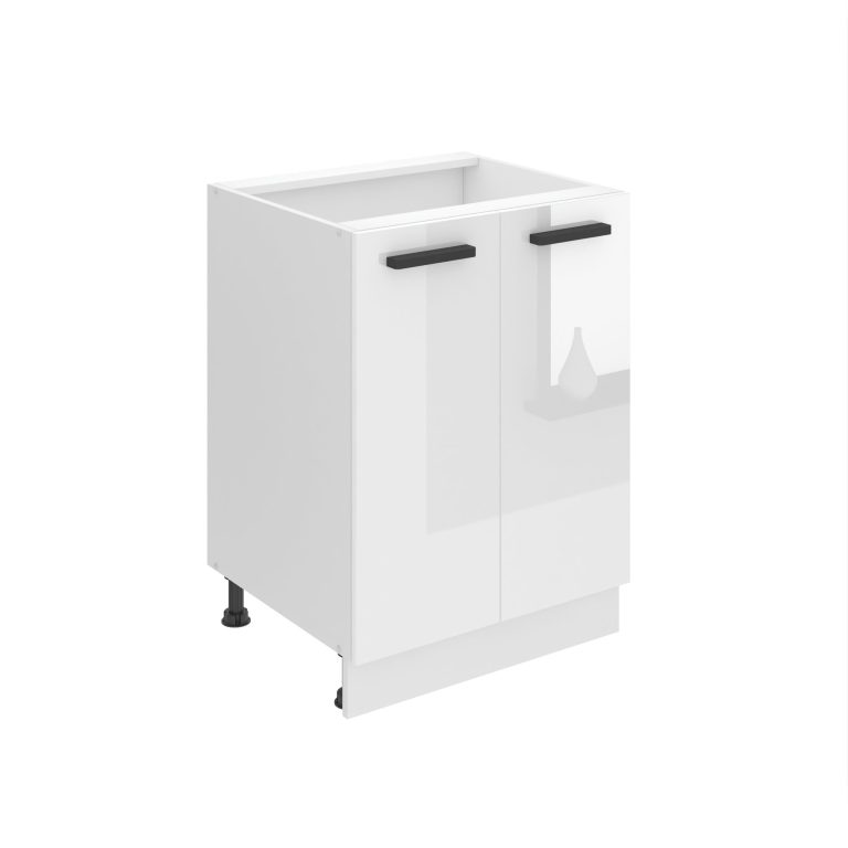 Konyhaszekrény Belini Premium Full Version alsó 60 cm fehér fényú munkalap nélkül INF SD2-60/0/WT/W/0/B1/PP
