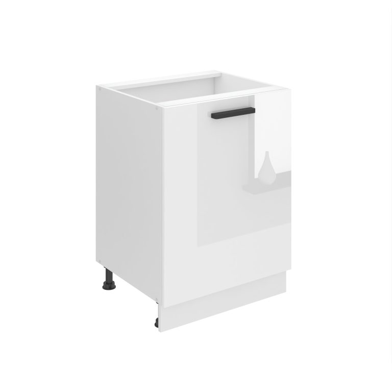 Konyhaszekrény Belini Premium Full Version alsó 60 cm fehér fényű  munkalap nélkül INF SD60/0/WT/W/0/B1/PP
