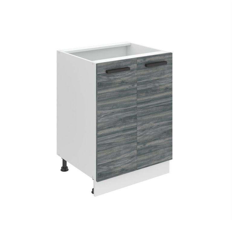 Konyhaszekrény Belini Premium Full Version alsó 60 cm szurke antracit Glamour Wood munkalap nélkül TOR SD2-60/0/WT/GW/0/B1/PP
