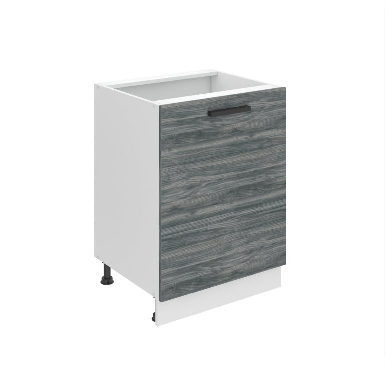  Konyhaszekrény Belini Premium Full Version alsó 60 cm szürke antracit Glamour Wood munkalap nélkül TOR SD60/0/WT/GW/0/B1/PP
