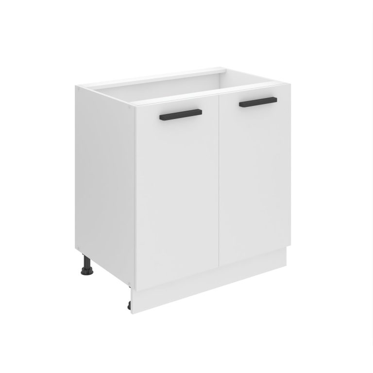 Konyhaszekrény Belini alsó 80 cm fehér matt munkalap nélkül TOR SD80/0/WT/WT/0/B1/PP