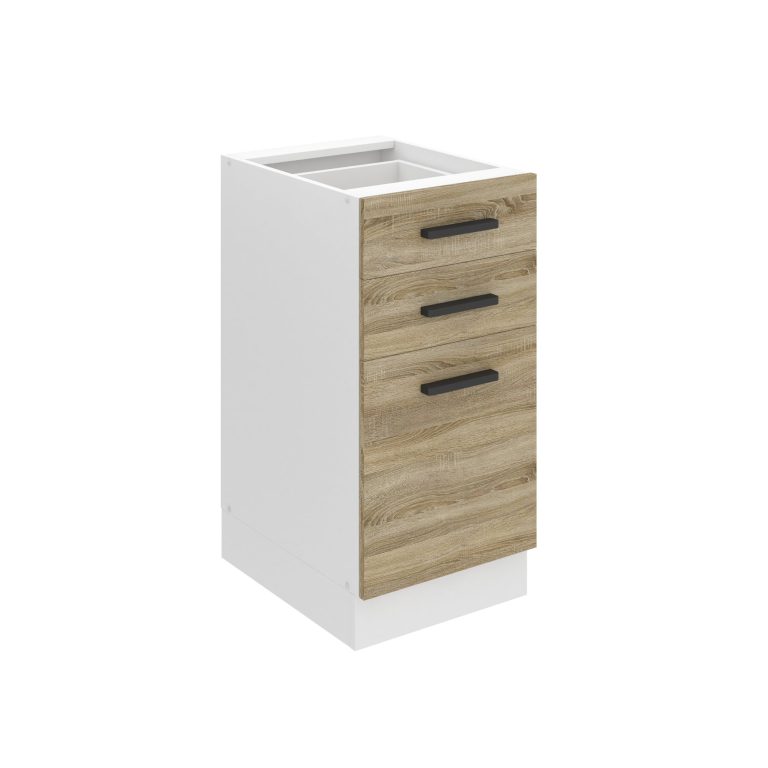 Konyhaszekrény alsó 40 cm fiókokkal  TOR SDSZ40WS/0/WT/DS/0/B1/PP 