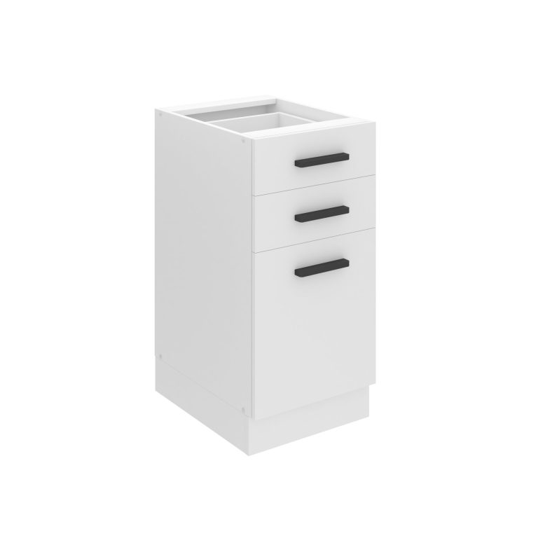 Konyhaszekrény alsó 40 cm fiókokkal  TOR SDSZ40WS/0/WT/WT/0/B1/PP 