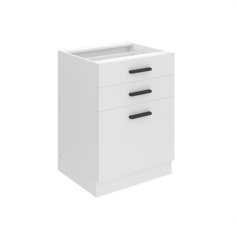 Konyhaszekrény alsó 60 cm fiókokkal  TOR SDSZ60WS/0/WT/WT/0/B1/PP 