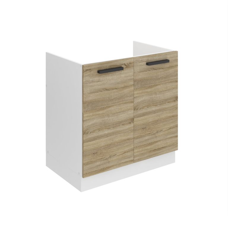 Konyhaszekrény Belini Premium Full Version mosogatóhoz 80 cm tolgy sonoma munkalap nélkül TOR SDZ80/0/WT/DS/0/B1/PP
