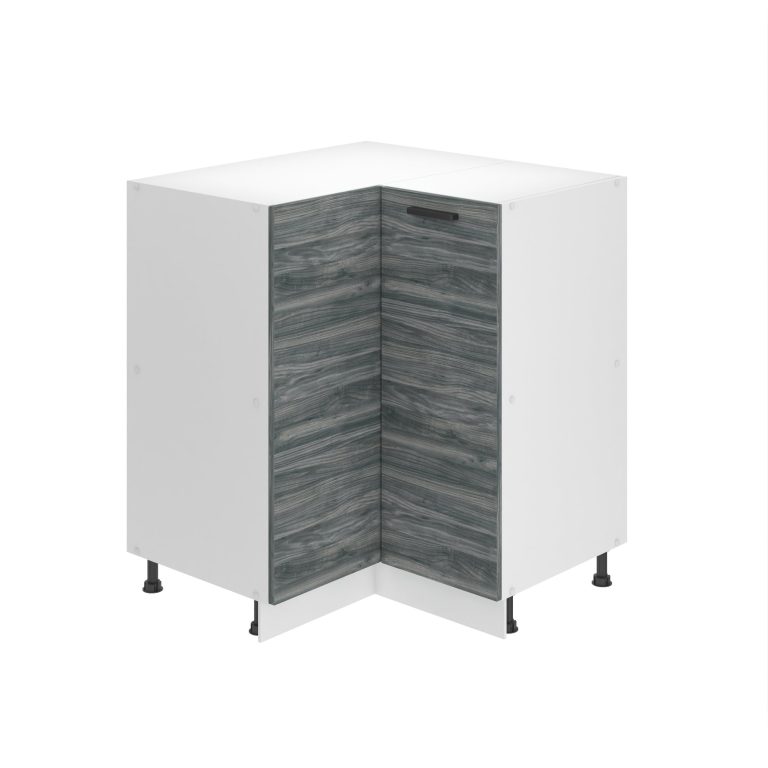Sarok konyhaszekrény Belini Premium Full Version alsó 90 cm szurke antracit Glamour Wood munkalap nélkül TOR SNP90/0/WT/GW/0/B1/PP
