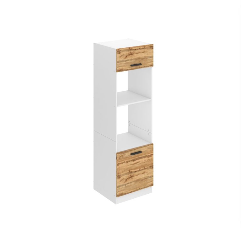 Magas konyhaszekrény Beleni Premium Full Version beépített tűzhelyhez 60 cm tolgy wotan TOR SSP60/0/WT/DW/0/B1/PP