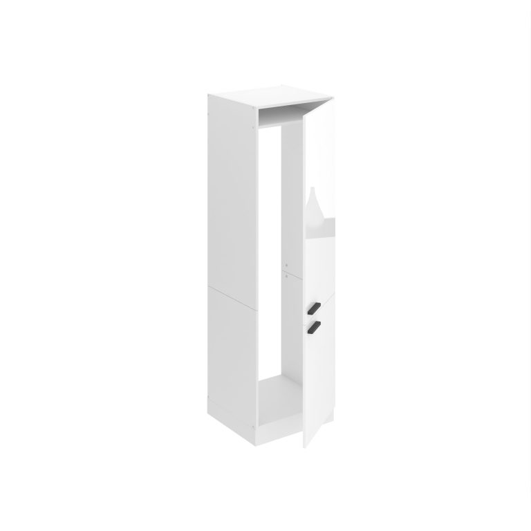 Magas konyhaszekrény Beleni Premium Full Version beépített hűtőhöz 60 cm fehér fényú INF SSL60/0/WT/W/0/B1/PP