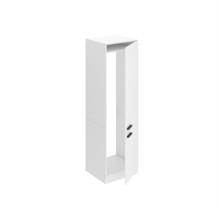 Magas konyhaszekrény Beleni Premium Full Version beépített hűtőhöz 60 cm fehér matt TOR SSL60/0/WT/WT/0/B1/PP