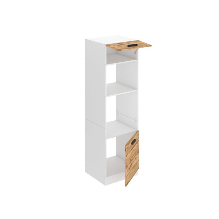 Magas konyhaszekrény Beleni Premium Full Version beépített tűzhelyhez 60 cm tolgy wotan TOR SSP60/0/WT/DW/0/B1/PP