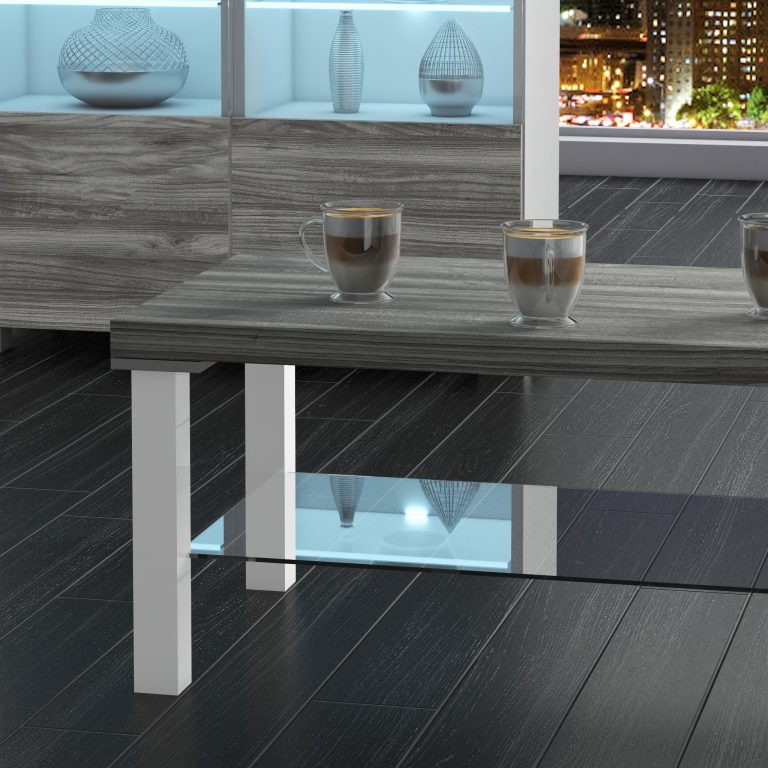 Konferencia asztal Belini Premium Full Version szürke antracit Glamour Wood NEX SK1/0/W/GW/0/0