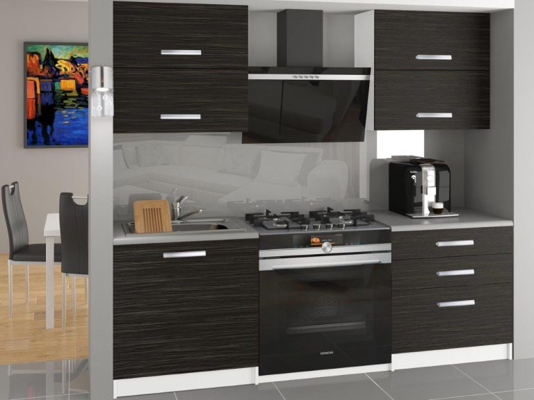 Konyhabútor 120 cm fekete ebénfa, munkalappal TOR ELEGANTA2/2/WT/HK/0/B1