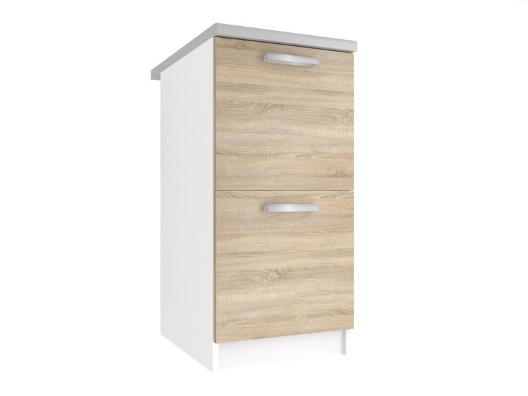 Konyhaszekrény Belini alsó 40 cm tolgy sonoma munkalappal TOR SD2-40/0/WT/DS/0/T
