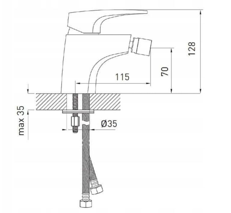 Bidé csaptelep FERRO TURYN 015