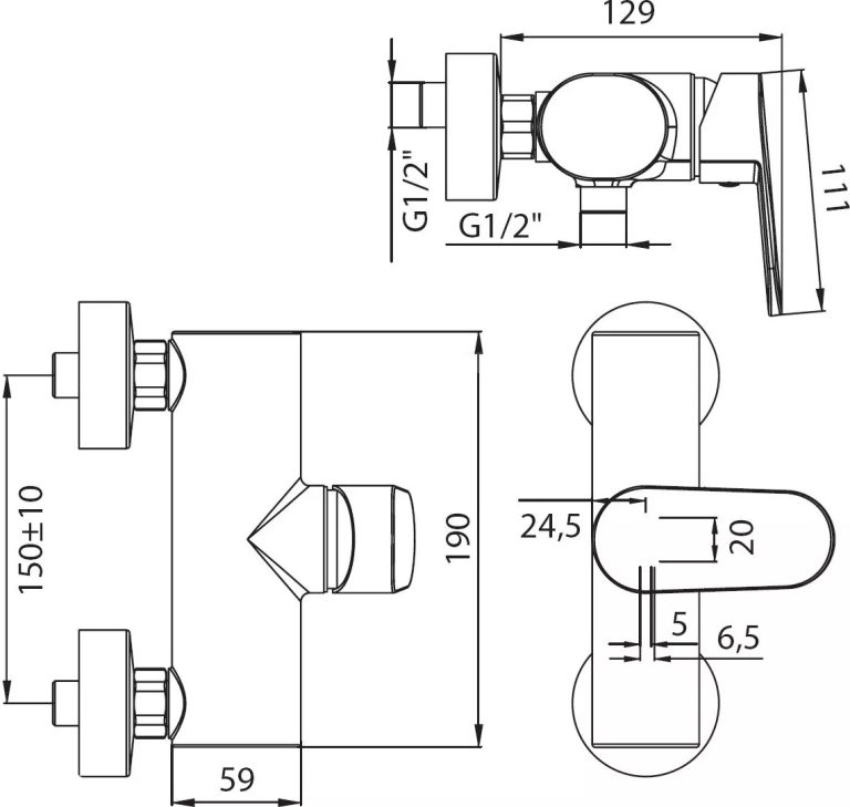 Zuhany csaptelep FERRO MILANO 005