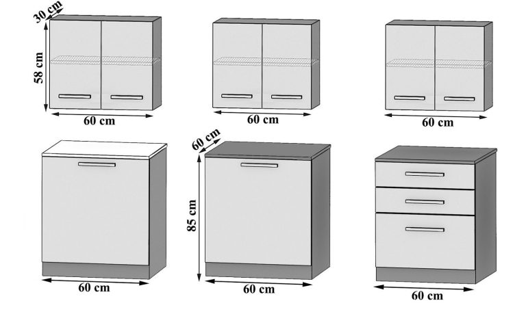 Konyhabútor 180 cm tolgy wotan tolgy sonoma, munkalappal TOR SONIK2/3/WT/DW/0/B1