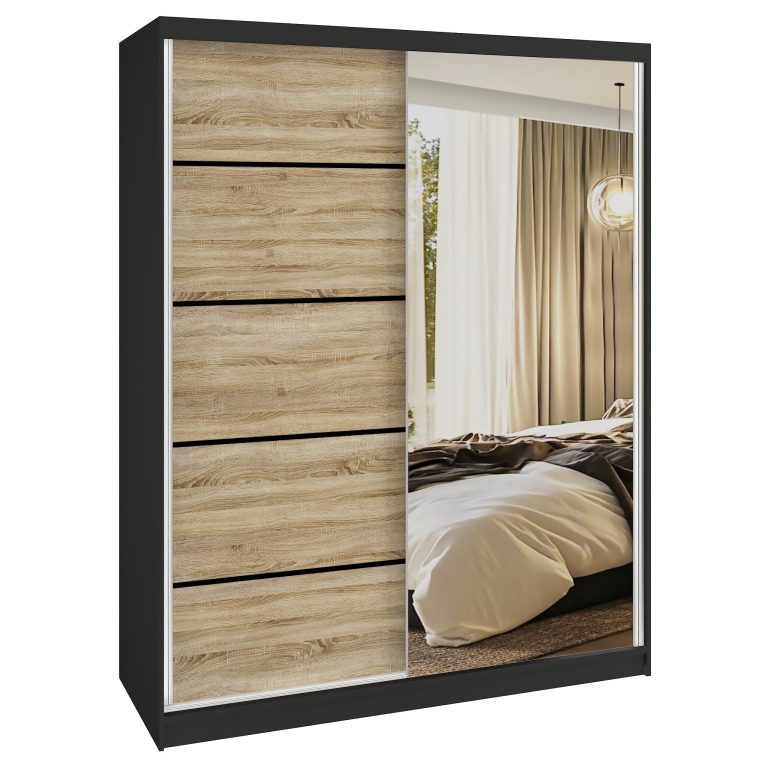 Tolóajtós szekrény SERENITY 133 cm tölgy MBP SERENITY SZP6/0/B/DS/0/HIAL