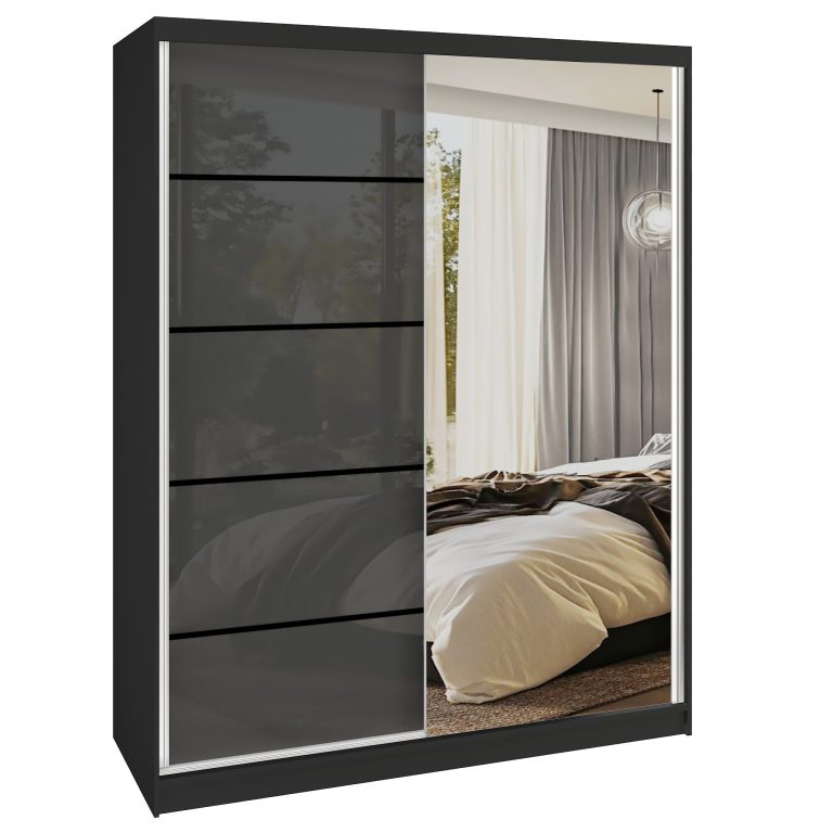 Tolóajtós szekrény SERENITY 133 cm szürke fényú MGB SERENITY SZP6/0/B/S/0/HIAL