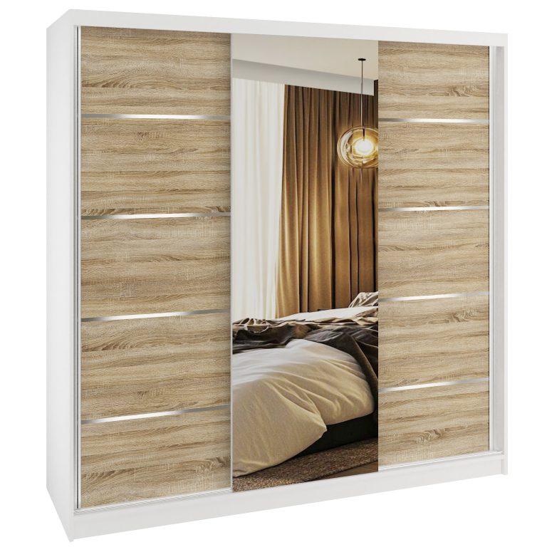Tolóajtós szekrény SERENITY 200 cm tölgy sonoma matt MT SERENITY SZP5/0/W/DS/0/HIAL