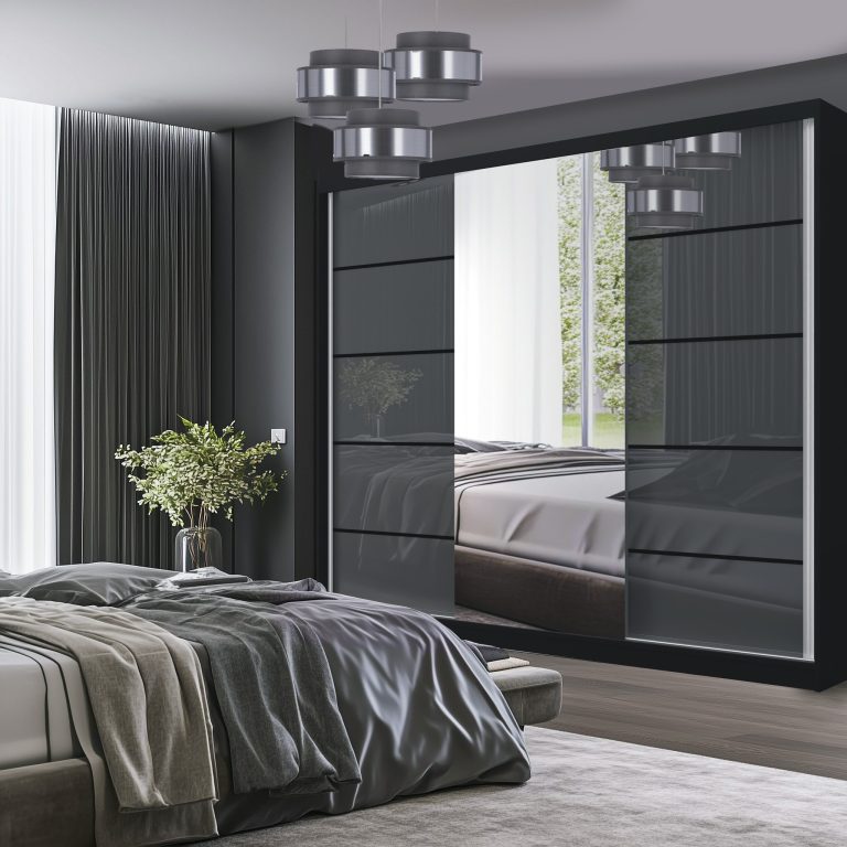 Tolóajtós szekrény SERENITY 232 cm szurke fényú MGB SERENITY SZP8/0/B/S/0/HIAL